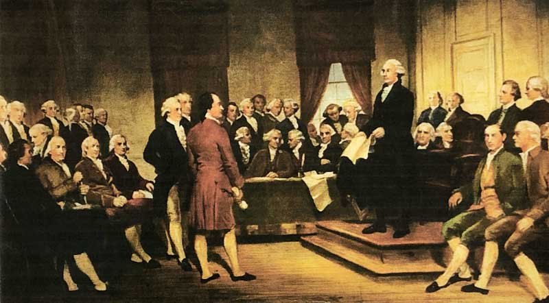 The Constitutional Convention in Philadelphia, Summer of 1787.