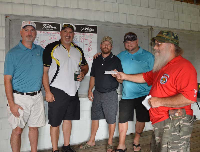 Joe Lake, Chris Knighting, Jeff Durham and Ryan Workman were the winners of the Vietnam Veterans of America Chapter 523 Golf Tournament held at Paris Mountain Country Club.