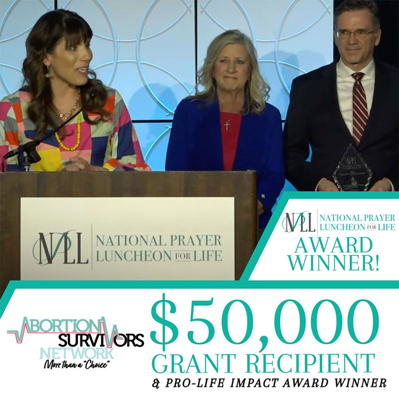 Abortion Survivors Network Honored with Pro Life Impact Award