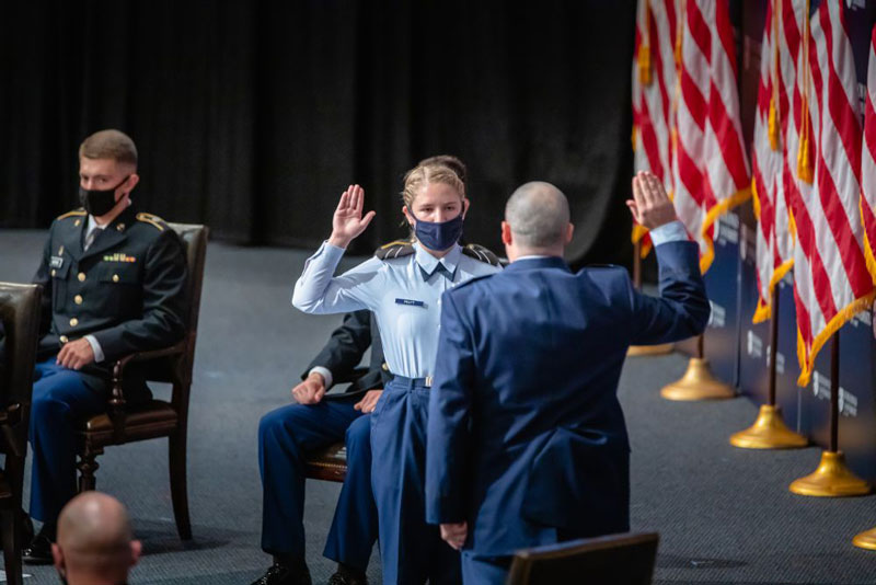 Air Force ROTC Cadet Takes Oath