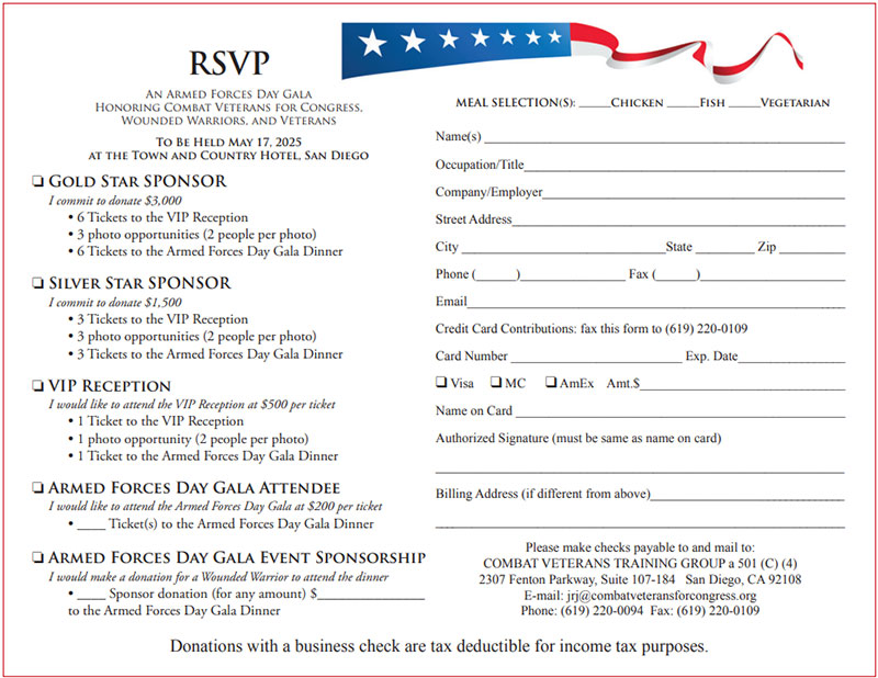 Armed Forces Day Gala Event RSVP