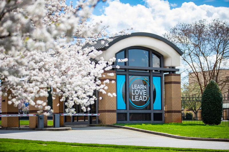BJU Entrance in Spring