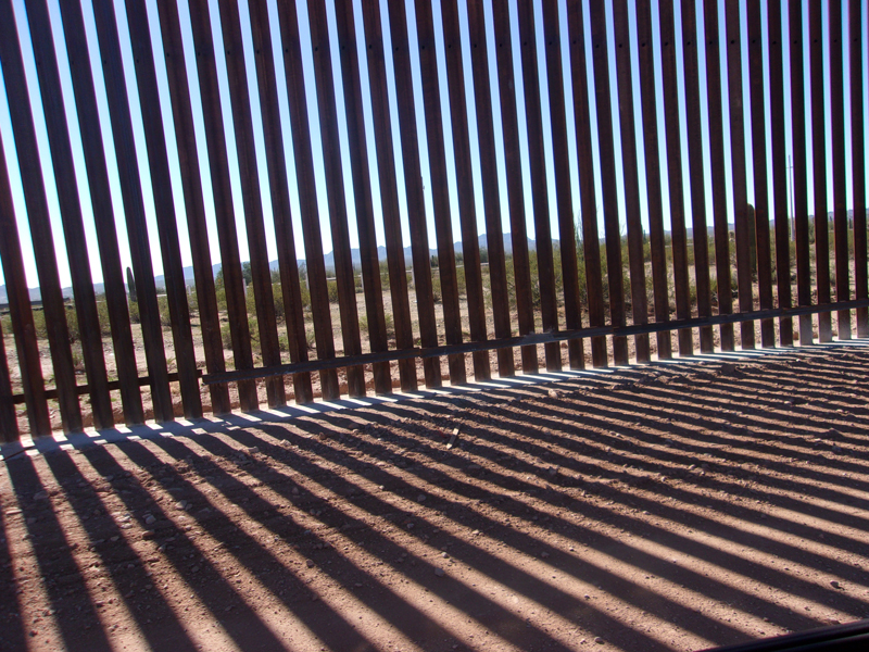 A section of the Border Wall at Lukeville, Arizona