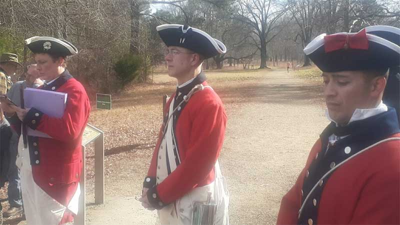British Redcoats at the Battle of Cowpens commemoration