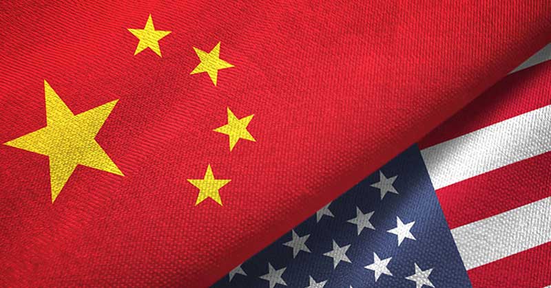 China US Flags