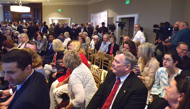 Crowd attending 4th District Republican Club meeting with Tim Scott