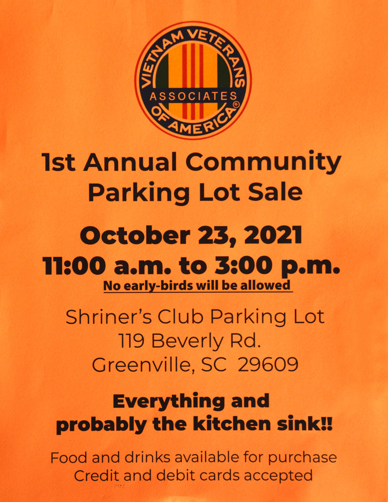 1st Annual Community Parking Lot Sale