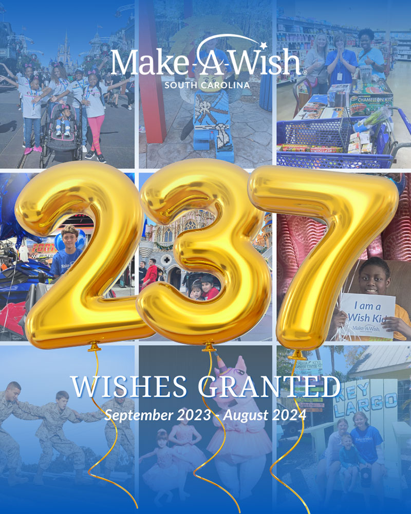 FY24 Year end 237 Wishes Granted Graphic Social
