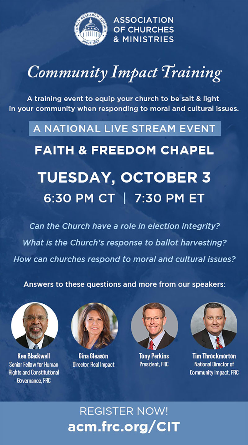 Faith Freedom Chapel Event Oct 3 23
