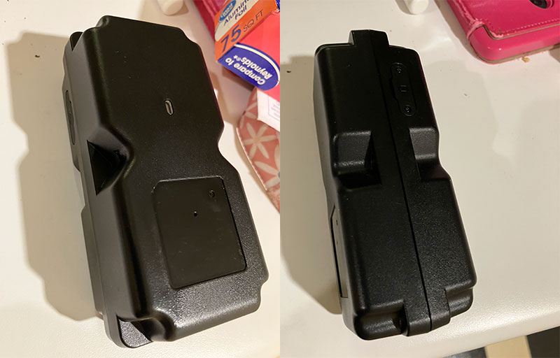 Front and Back of GPS Tracker on Carpers truck