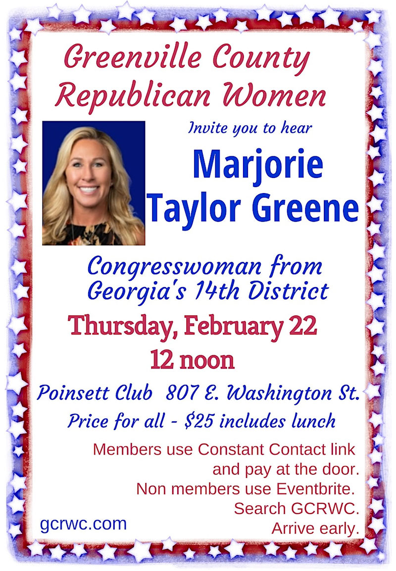 GCRW February Meeting with Marjorie Taylor Greene