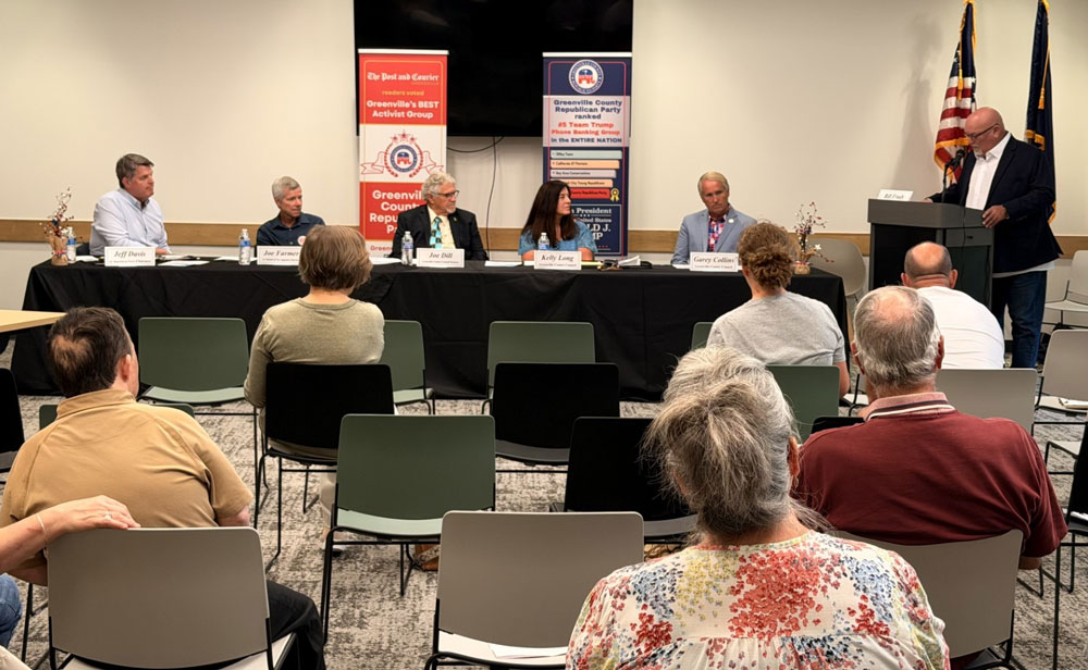 Greenville County Penny Tax Referendum Debate Forum in Blue Ridge Branch Library in Greenville County