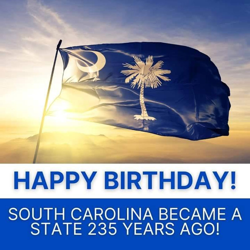 Happy 235 Birthday South Carolina
