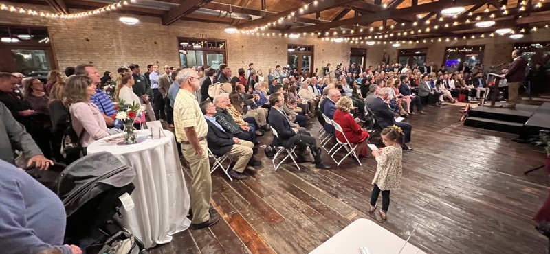 Adam Morgan Announcement Crowd