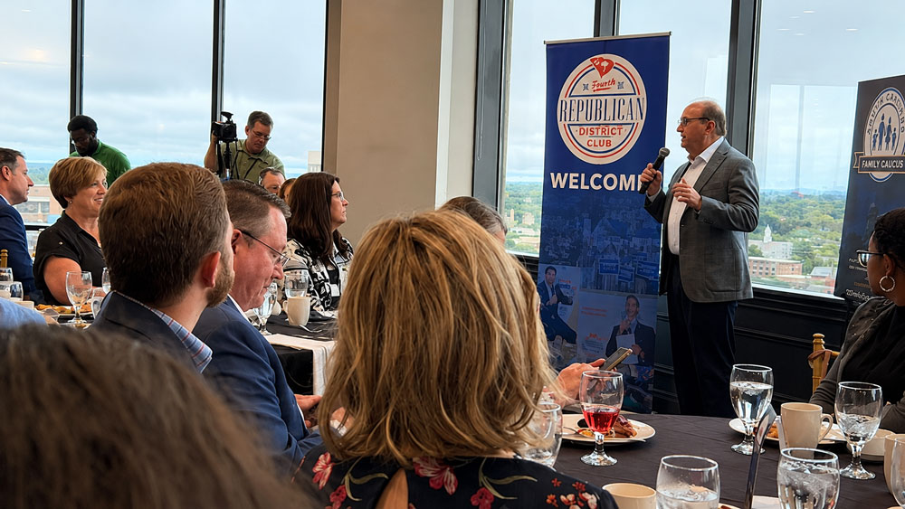 Joey Hudson at Republican Runoff Breakfast
