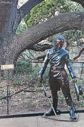 Lt Col William Travis Line in the Dirt