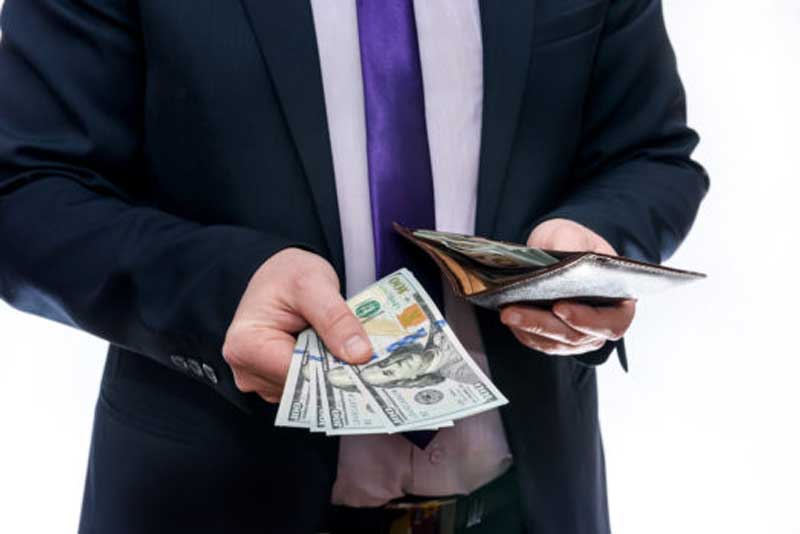 Man With Cash Wallet