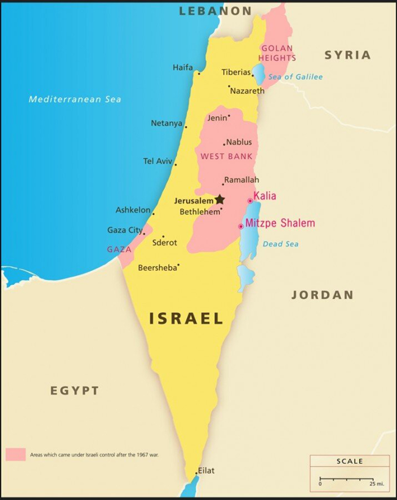 Middle East Iraeli Map