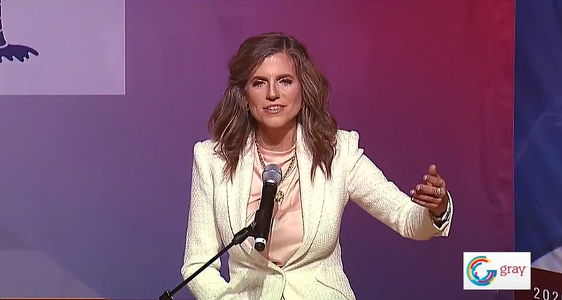 Nancy Mace speaks during Tuesday nights SCGOP gubernatorial debate in Spartanburg
