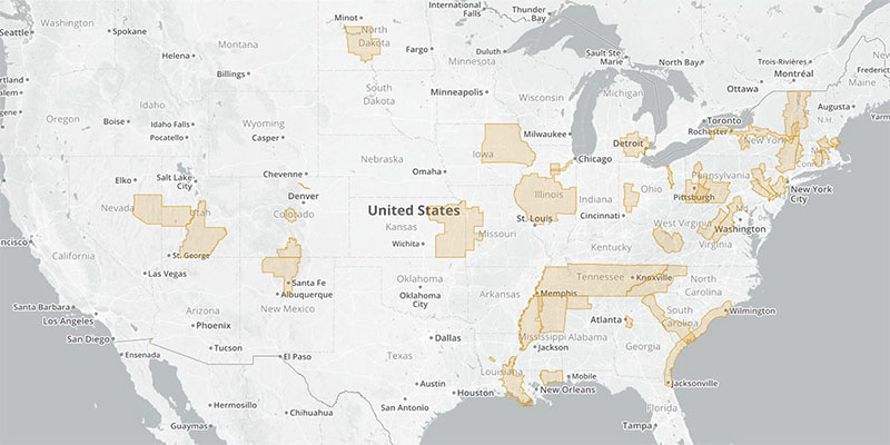 National Heritage Area Act Map