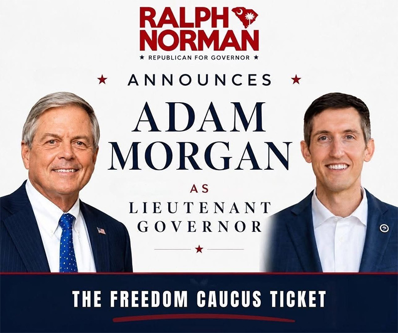 Ralph Norman Picks Adam Morgan as his SC Lt. Governor