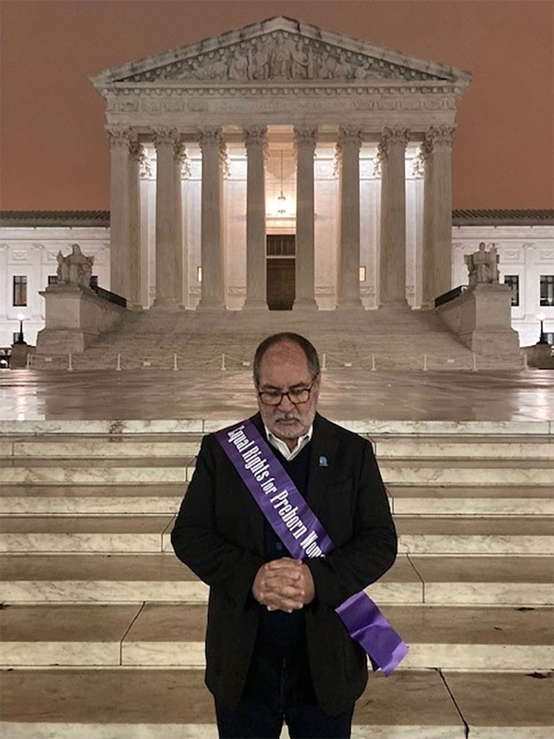 Rev. Patrick Mahoney at the Supreme Court early morning, Jan. 1, 2022. Rev. Patrick Mahoney at the Supreme Court early morning, Jan. 1, 2022.