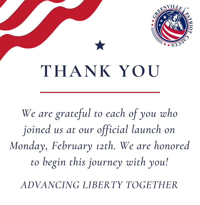 Thank you from Greenville Patriot Caucus Main
