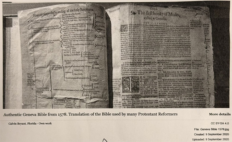 The Bible of the Pilgrims The Geneva Bible