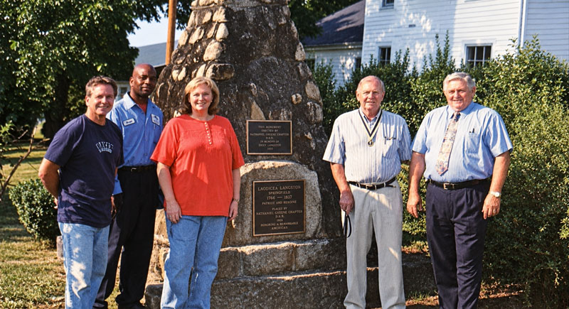 The Dicey Langston Springfield Memorial marks the site where her home once stood