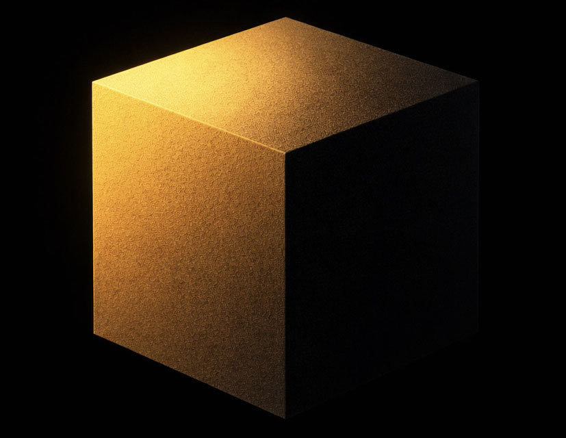 As seen above, a square has no terminator. Light and darkness are divided by a sharply defined edge, not across a continuous surface.