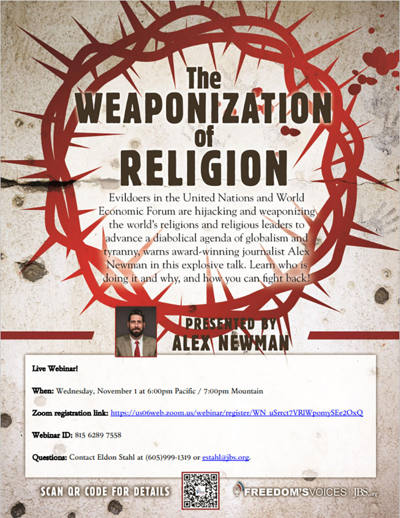 The Weaponization of Religion Flyer 2023