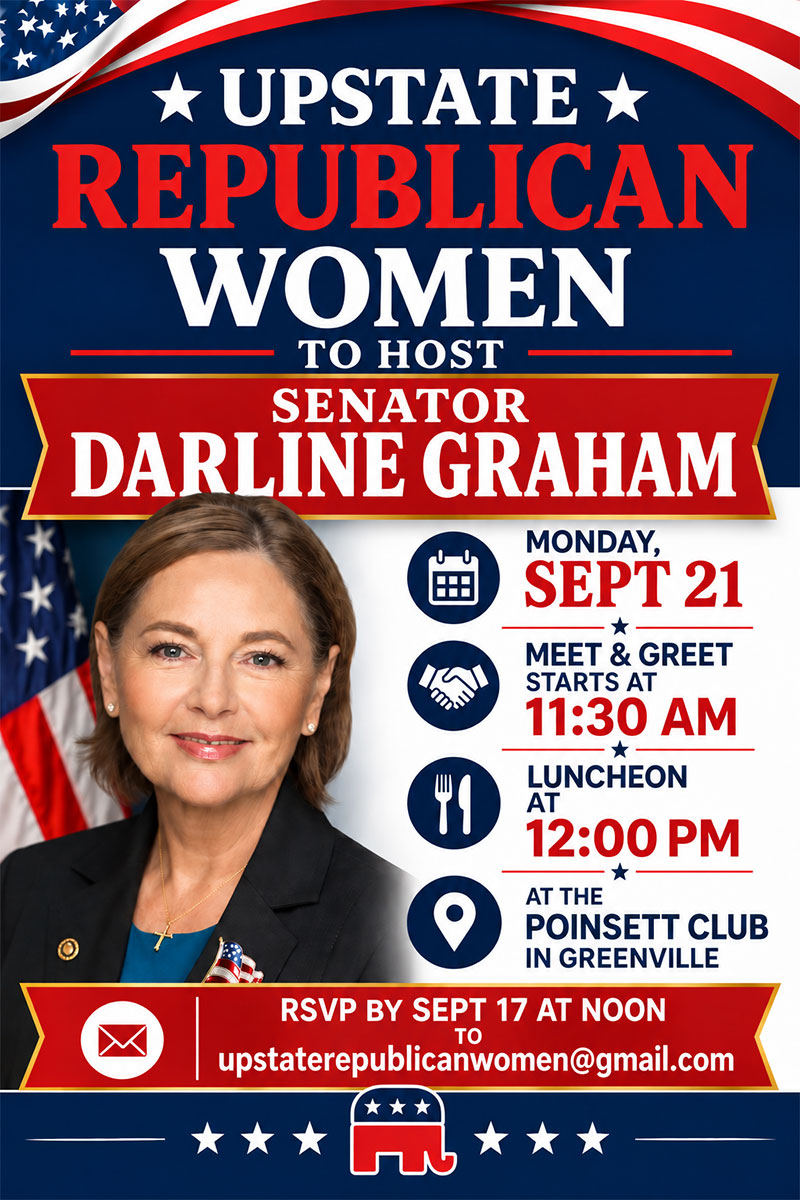 Upstate Republican Womens Club Hosting Darline Graham