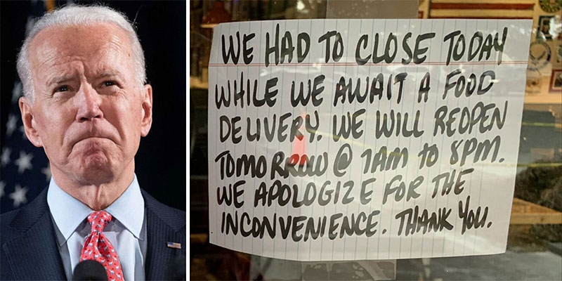 We Had To Close No Biden Supporters