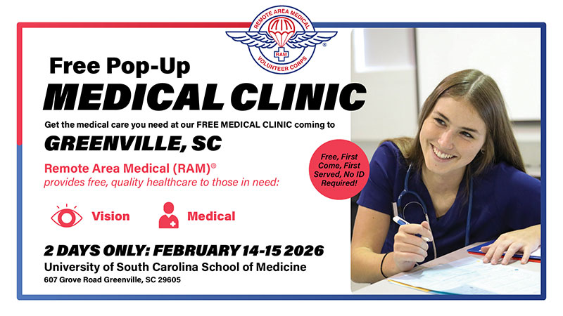 Free Healthcare Clinic Coming to Greenville, South Carolina in  February to Address Limited Access to Care