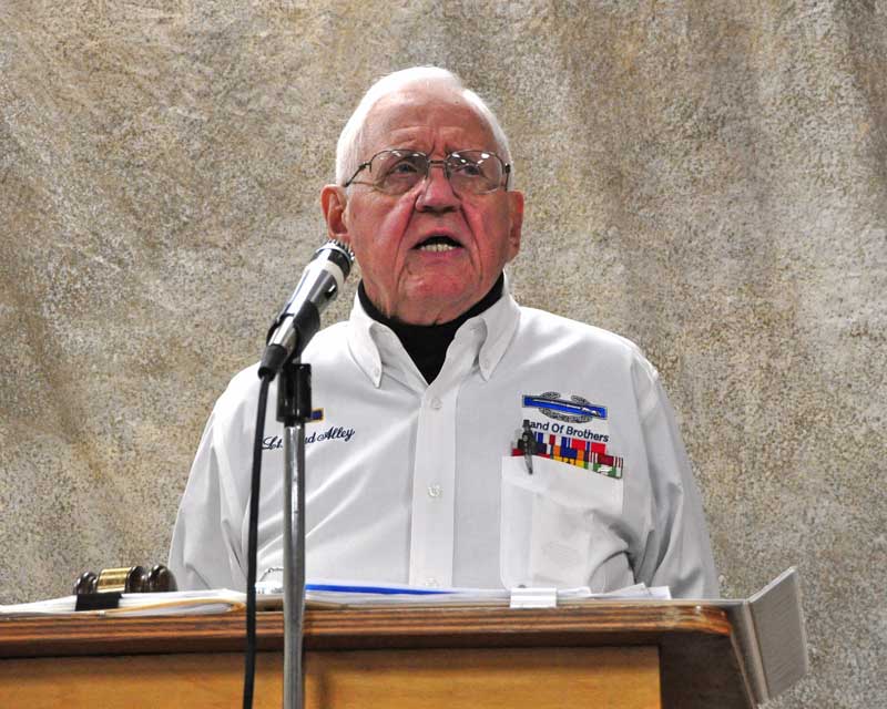 Veteran and Author J.L. Bud Alley spoke to members at the January American Legion Post 214 Taylors, S.C.  Alley spoke about the battle at La Drung Valley.  The 2nd Battation, 7th Cavalry's engagement with North Vietnamese forces landing zone Albany from his book "The Ghost of the Green Grass"