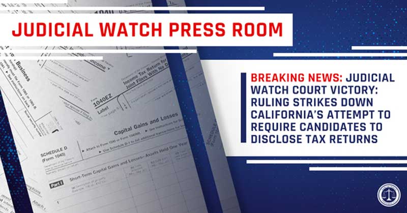 Judicial Watch Breaking News 2019
