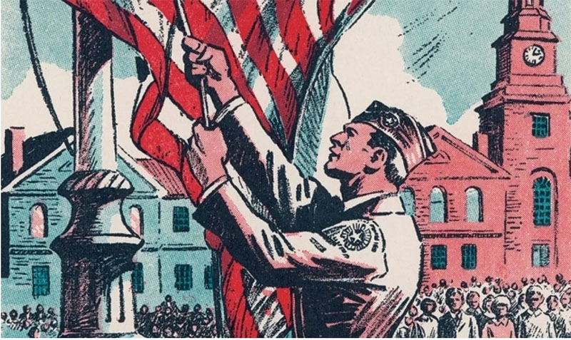 the American Legion began using this image on the cover of its annual Americanism manual