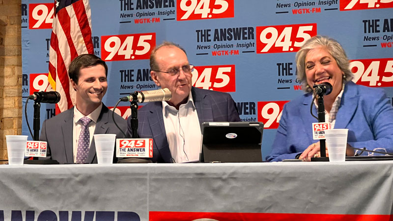 WYFF’s Taggart Houck, WGTK 94.5 The Answer’s Joey Hudson, and First Monday’s Deb Sofield moderated the questions and answer portion of the forum.