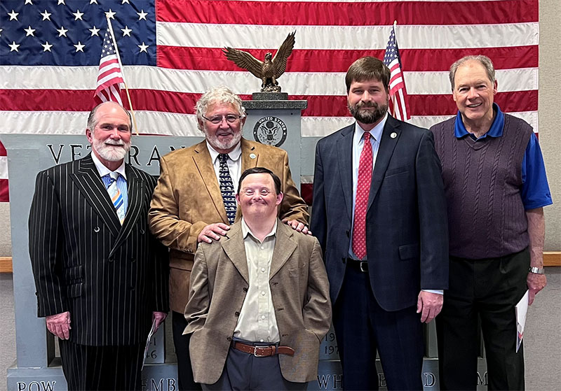 Left to right: County Council Candidate Dr. Ben Carper, Greenville Councilman Joe Dill and his son Joel Dill, State Rep. Patrick Haddon, and State Rep. Mike Burns.