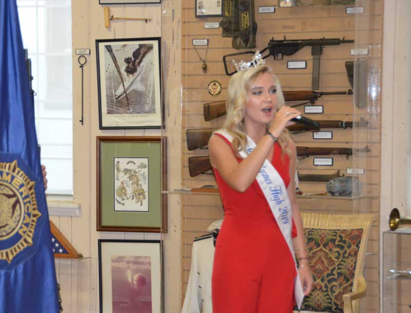 Emma Brooke Alley performed the National Anthem, God Bless American and America the Beautiful at the Centennial Celebration at Post 3. She is the current reigning Miss Byrnes High School and was recently accepted as a rising junior at the SC Governor’s School for the Arts and Humanities where she will continue her vocal studies.