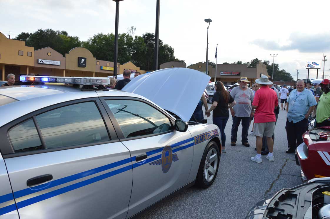 Even the State Highway Patrol drop by to show off their automobile.