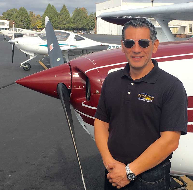 Stratos Aviation Instructor and Founder Dimitri Partafyllas.