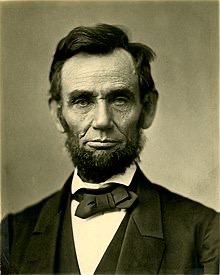 President Abraham Lincoln  elected November 2, 1860. Favored high protective tariffs and corporate subsidies.