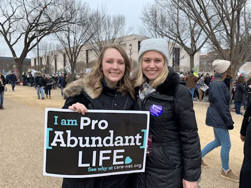 Tabitha Walter & Kirsten Hasler at the annual March for Life 2020