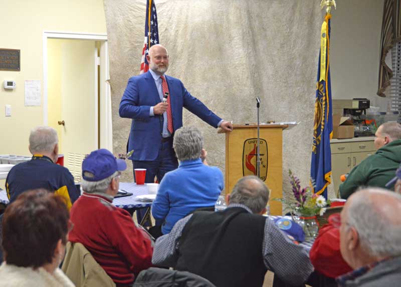 Erik Weir was the guest speaker at this month's meeting of the American Legion Major Rudolf Anderson, Jr. Post 214. Erik is the producer of the film, 