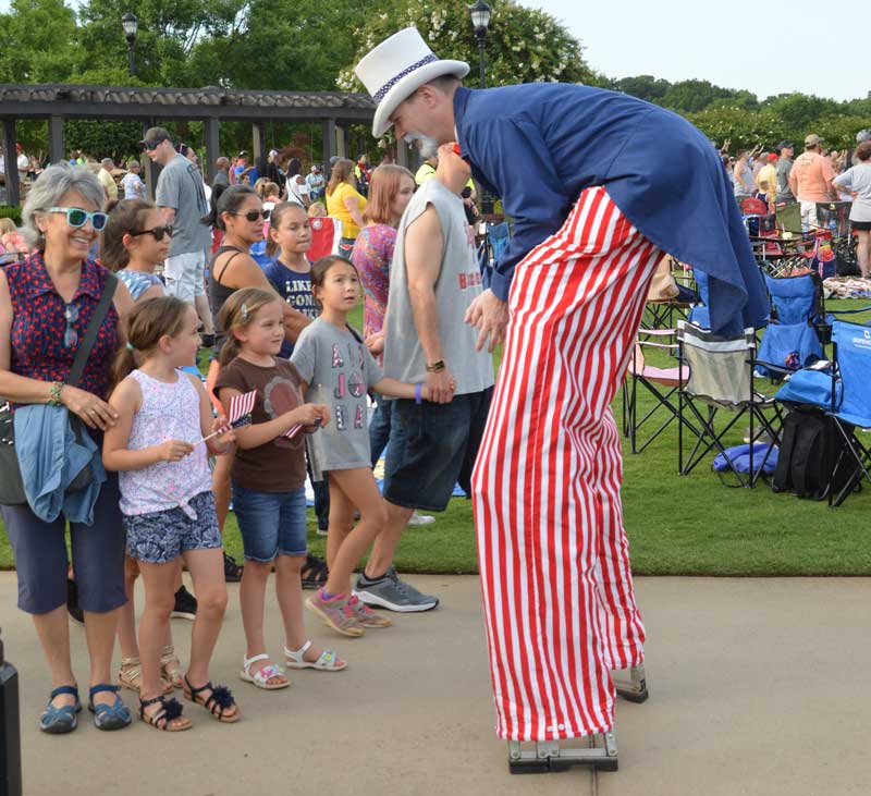 Uncle Sam made an appearance at Freedom Blast in Greer. He entertained adults and children.