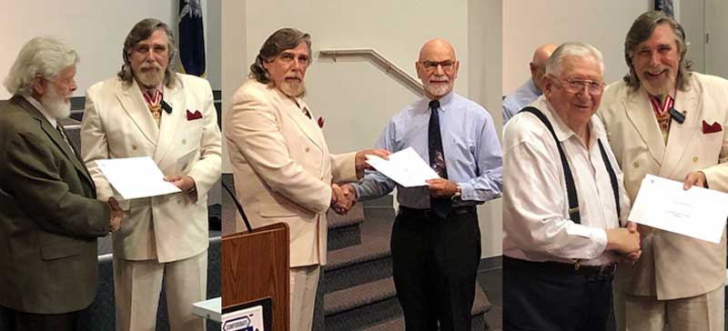 Recipients of the Commander in Chief Award: Left to right – Terry Grissop, Terry Rude and Bob Dill.