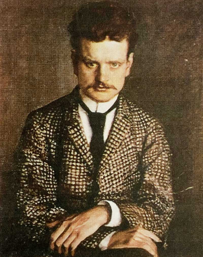 Jean Sibelius (1865-1957), as he appeared as a young man.