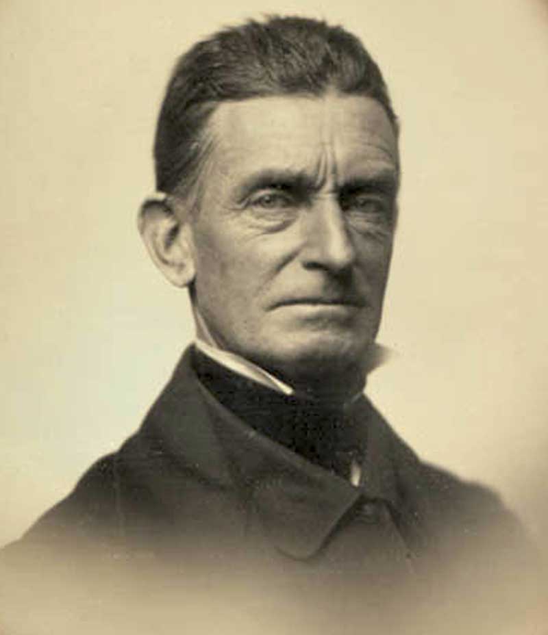 John Brown in 1856, abolitionist terrorist and major factor in sectional division.