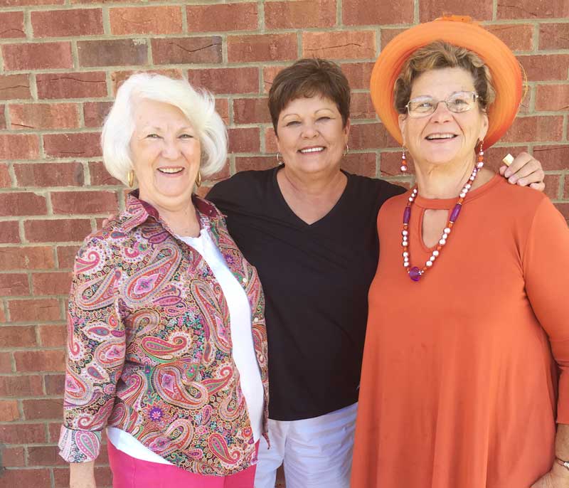 National Association Members Jeanette Taylor on Sunset South Carolina, Brenda Azzara of Chesnee South Carolina and Julia Barnes of Honea Plath South Carolina On September 18, 2018 at the Powdersville branch of the Anderson County to discuss parliamentary procedure.